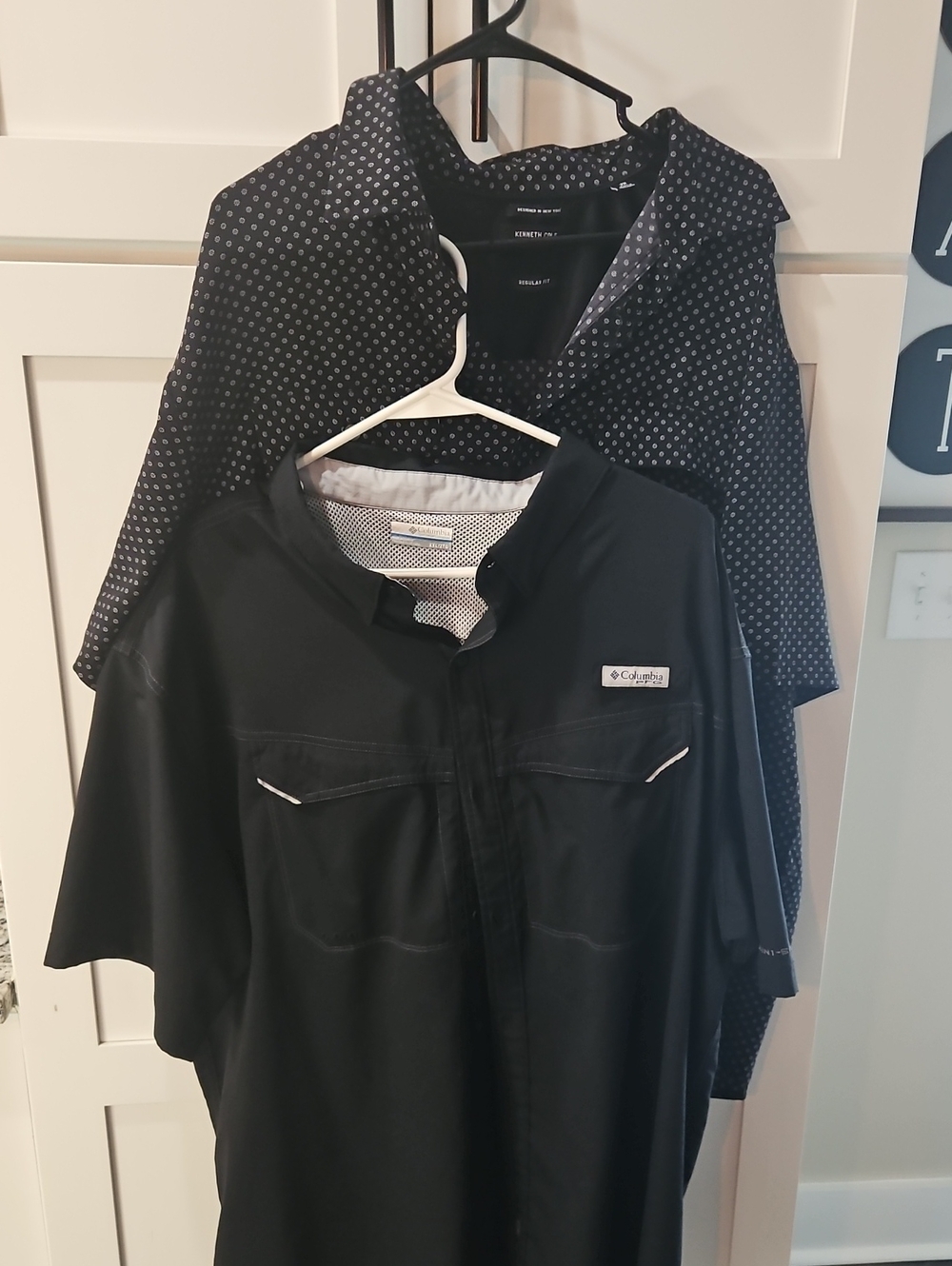 1 Columbia Men's Black 1 Kenneth Cole  Short-Sleeve Button-Down Shirt Xxl